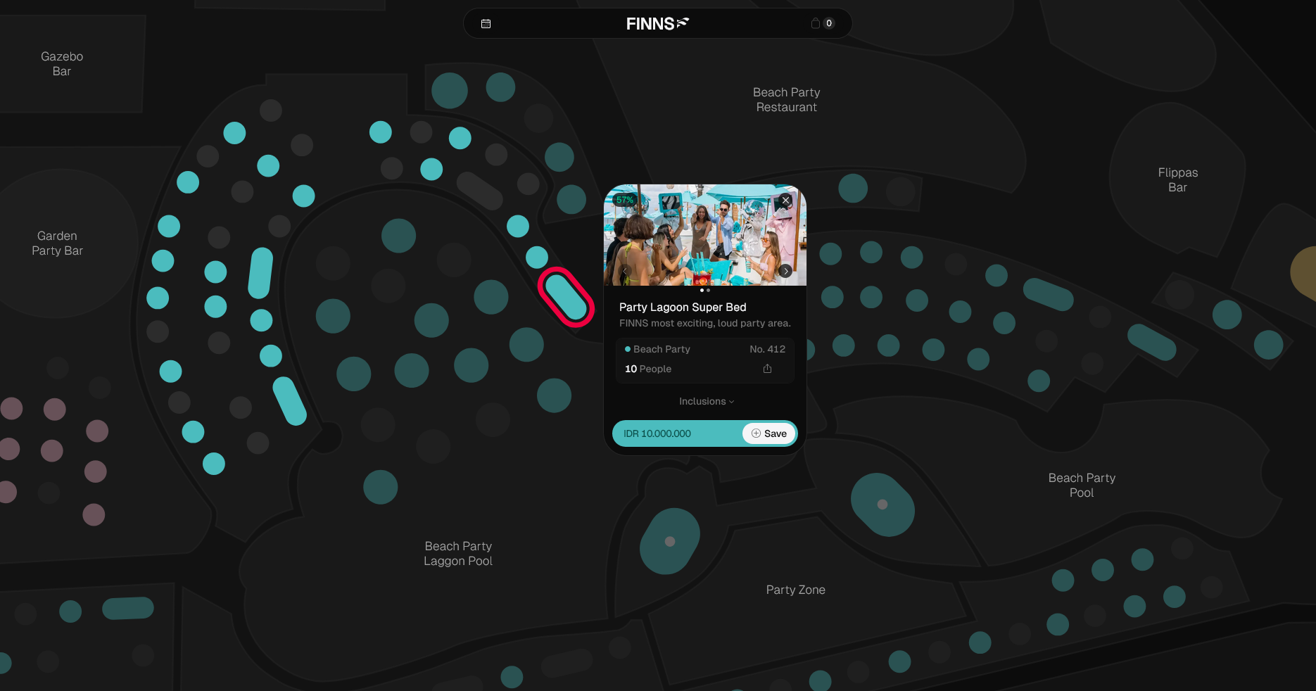 Finns booking UI